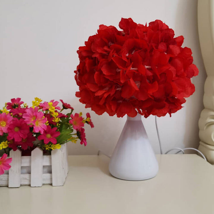 Fabric Simulation Gourd Flower Bouquet Design 1-Light Table Lamp