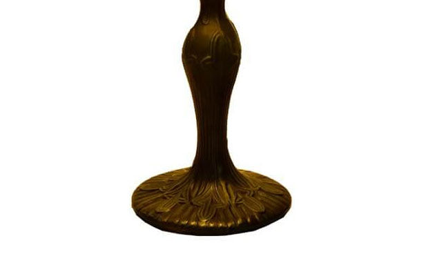 Tiffany Style Red Tulip Stained Glass 1-Light Table Lamp