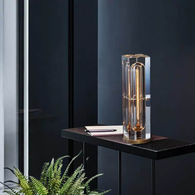 Modern Geometric Crystal Table Lamp for Living Room | Havora Designer Lighting
