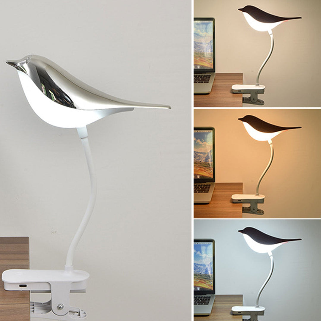 Nordic Creative Bird Clip USB Charging LED Night Light Table Lamp