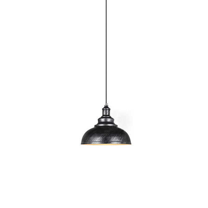 Contemporary Industrial Dome Round Pot Lid Iron 1-Light Pendant Light for Living Room