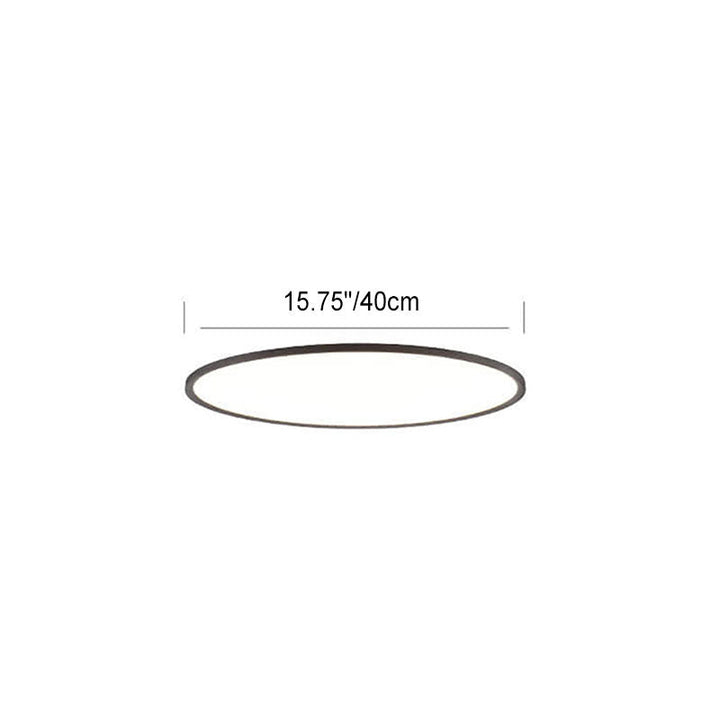 Modern Minimalist Acrylic Aluminum Round Shade LED Flush Mount Ceiling Light For Living Room
