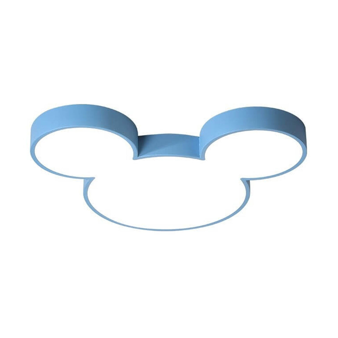 Contemporary Creative Mouse Cartoon Slim LED Flush Mount Ceiling Light For Living Room &amp; Bedroom