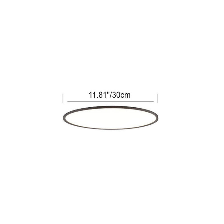 Modern Minimalist Acrylic Aluminum Round Shade LED Flush Mount Ceiling Light For Living Room