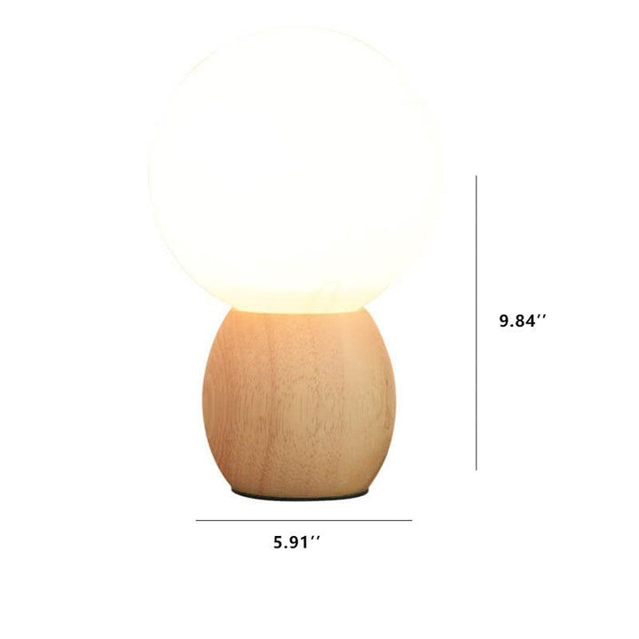 Nordic Wood &amp; Glass Table Lamp for Living Room | Havora Designer Lighting