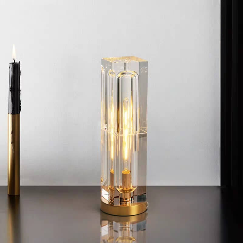Modern Geometric Crystal Table Lamp for Living Room | Havora Designer Lighting
