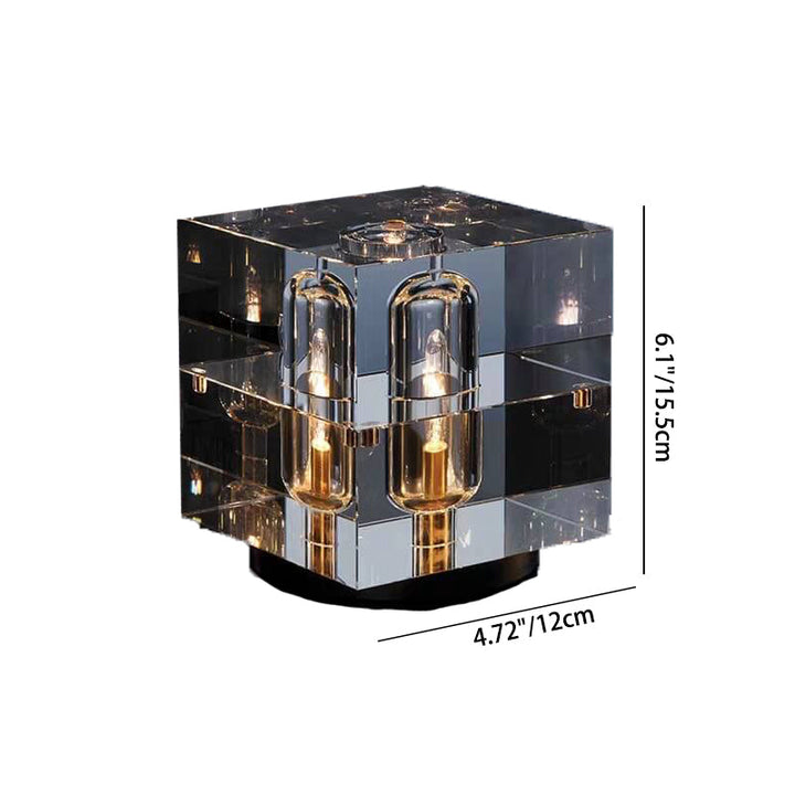 Modern Geometric Crystal Table Lamp for Living Room | Havora Designer Lighting