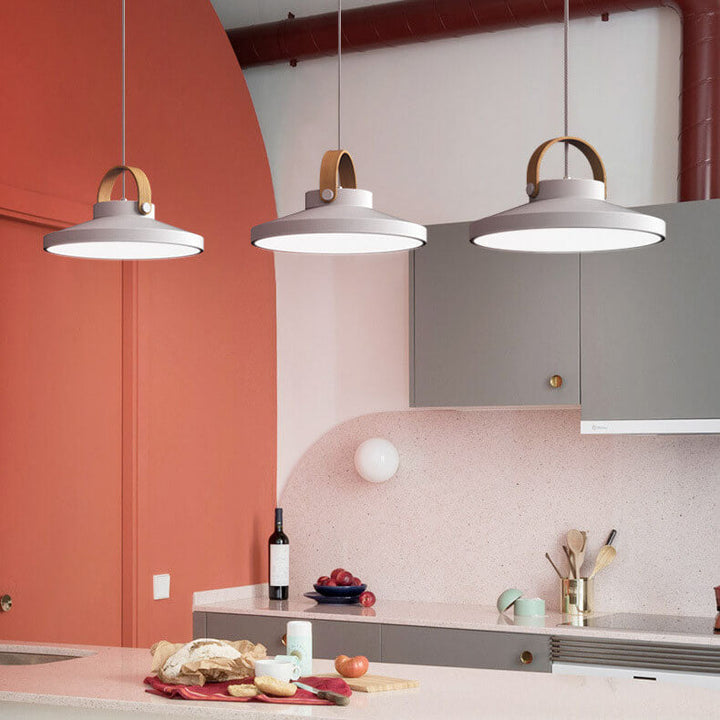 Nordic Macaron Ring Dome 1-Light LED Pendant Light
