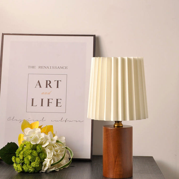 Vintage Korean Solid Wood Table Lamp for Living Room | Havora Designer Lighting