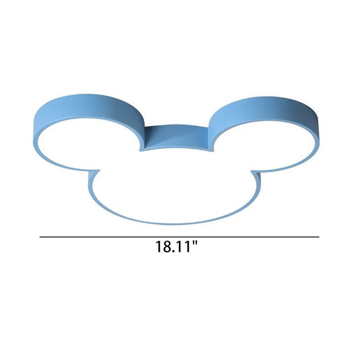 Contemporary Creative Mouse Cartoon Slim LED Flush Mount Ceiling Light For Living Room &amp; Bedroom