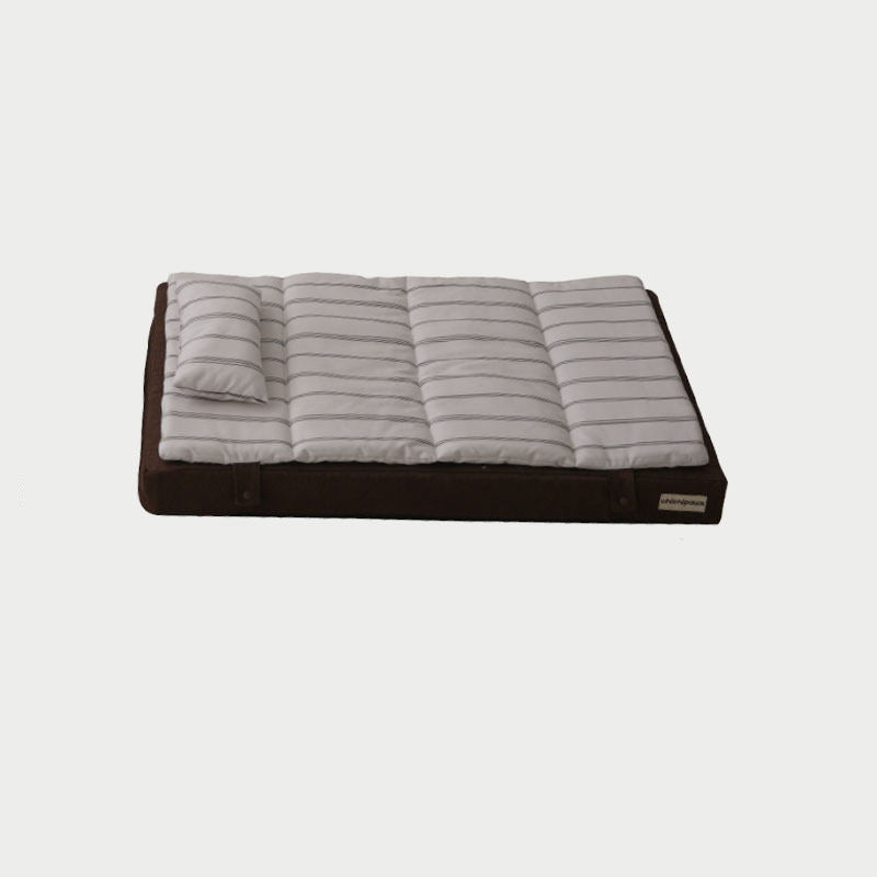 Modern Minimalist Cotton &amp; Polyester PP Rectangular Breathable Pet Bed Dog Bed With Removable Cushion For Living Room