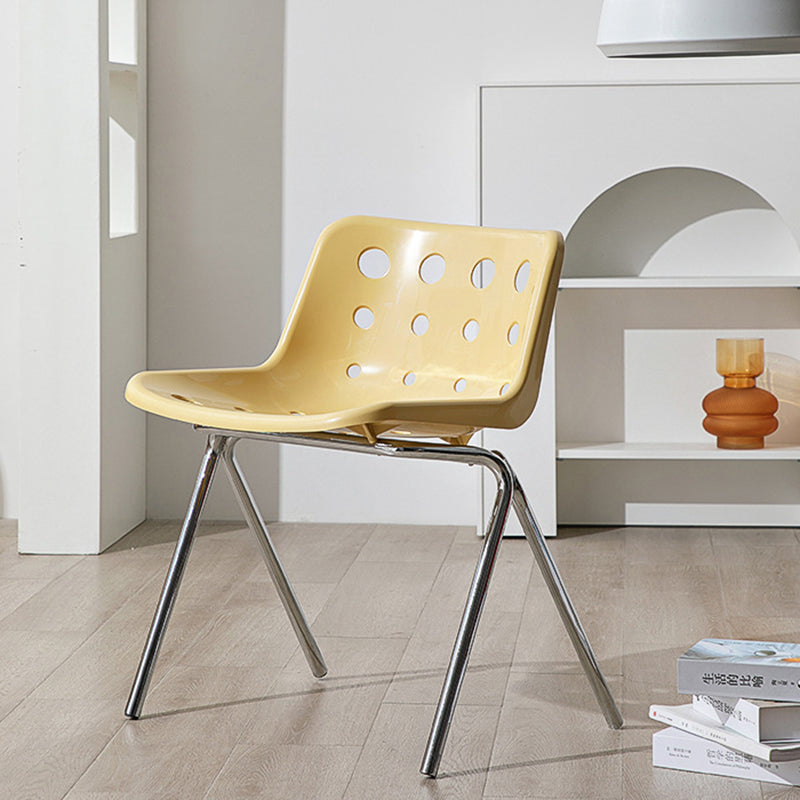Modern Mid-Century Cheese Design PP Wrought Iron Dining Chair Backrest For Living Room &amp; Dining Room