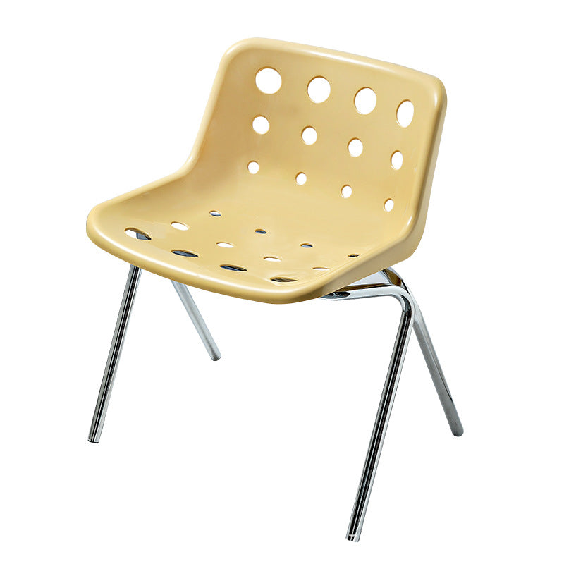 Modern Mid-Century Cheese Design PP Wrought Iron Dining Chair Backrest For Living Room &amp; Dining Room