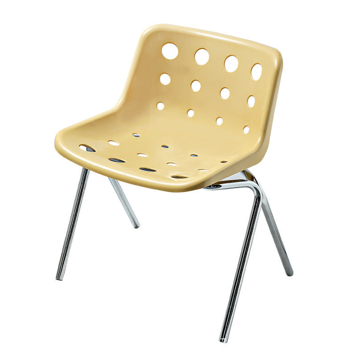 Modern Mid-Century Cheese Design PP Wrought Iron Dining Chair Backrest For Living Room &amp; Dining Room