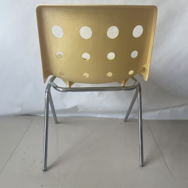 Modern Mid-Century Cheese Design PP Wrought Iron Dining Chair Backrest For Living Room &amp; Dining Room