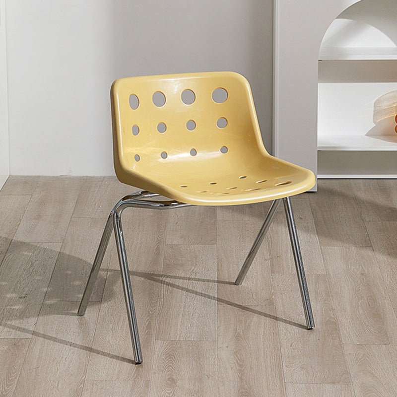 Modern Mid-Century Cheese Design PP Wrought Iron Dining Chair Backrest For Living Room &amp; Dining Room