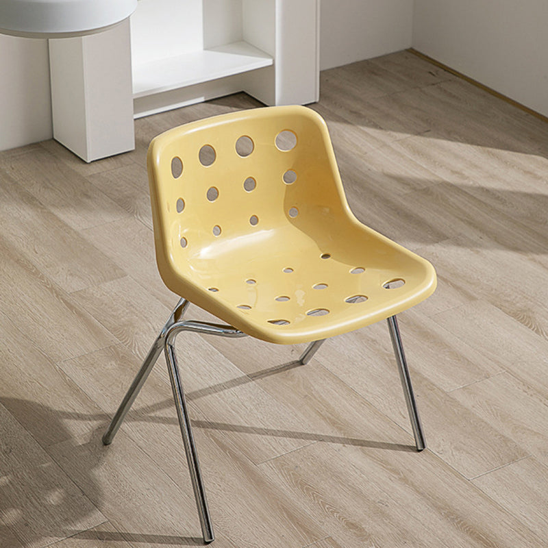 Modern Mid-Century Cheese Design PP Wrought Iron Dining Chair Backrest For Living Room &amp; Dining Room