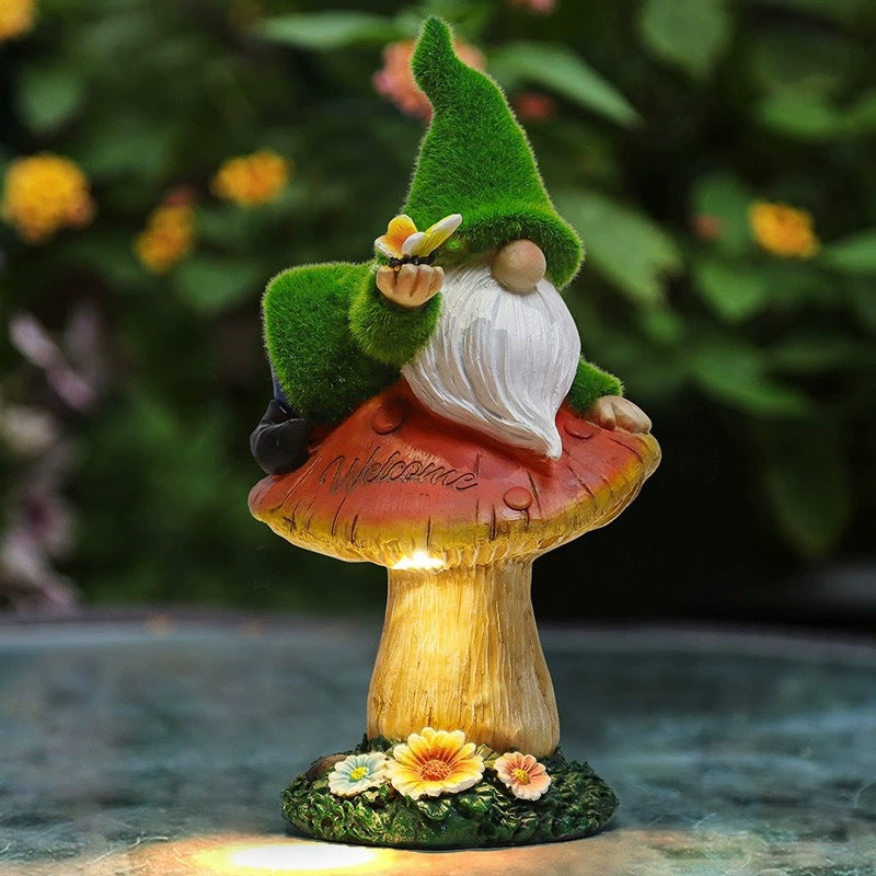 Modern Art Deco Waterproof Solar Gnome Resin LED Outdoor Light Landscape Lighting For Garden