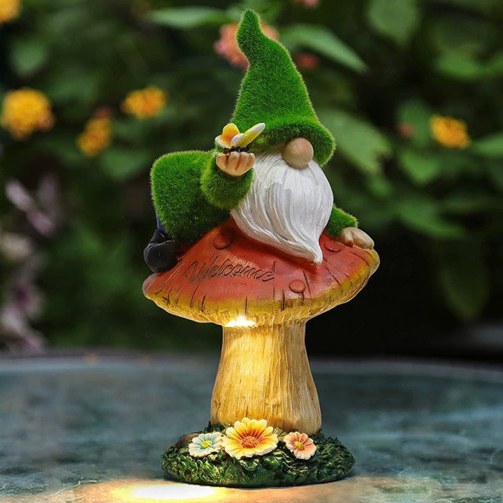 Modern Art Deco Waterproof Solar Gnome Resin LED Outdoor Light Landscape Lighting For Garden