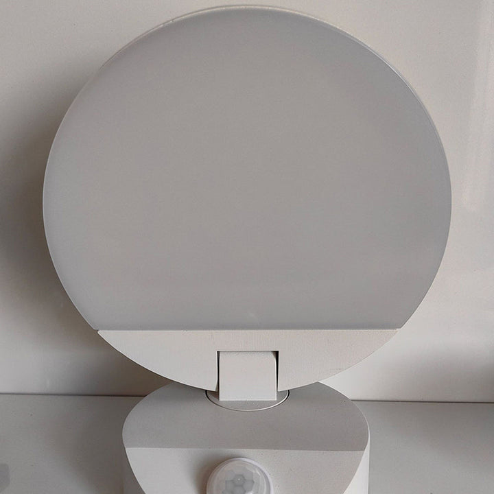 Modern Minimalist Motion Sensor Waterproof Foldable Rotatable Square Round Aluminum PC LED Wall Sconce Lamp For Garden