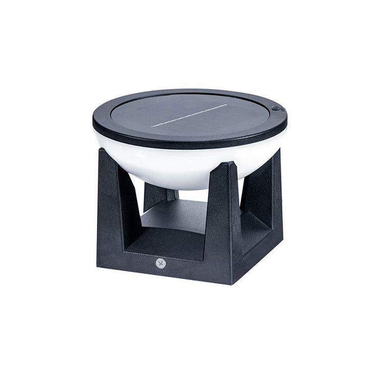 Modern Minimalist Waterproof Solar Square Round ABS Glass PC LED Outdoor Light Landscape Lighting For Garden