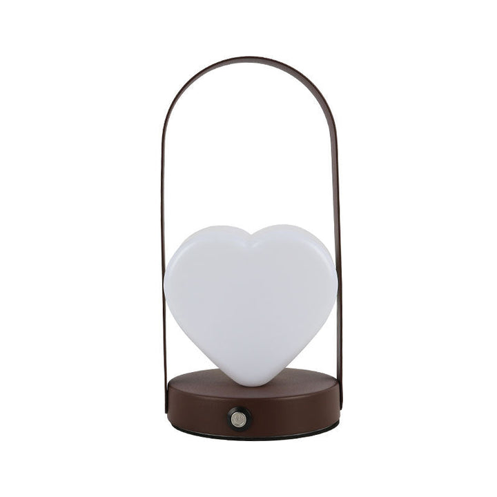 Contemporary Creative USB Adjustable Arched Heart Iron Acrylic LED Table Lamp Night Light For Bedroom
