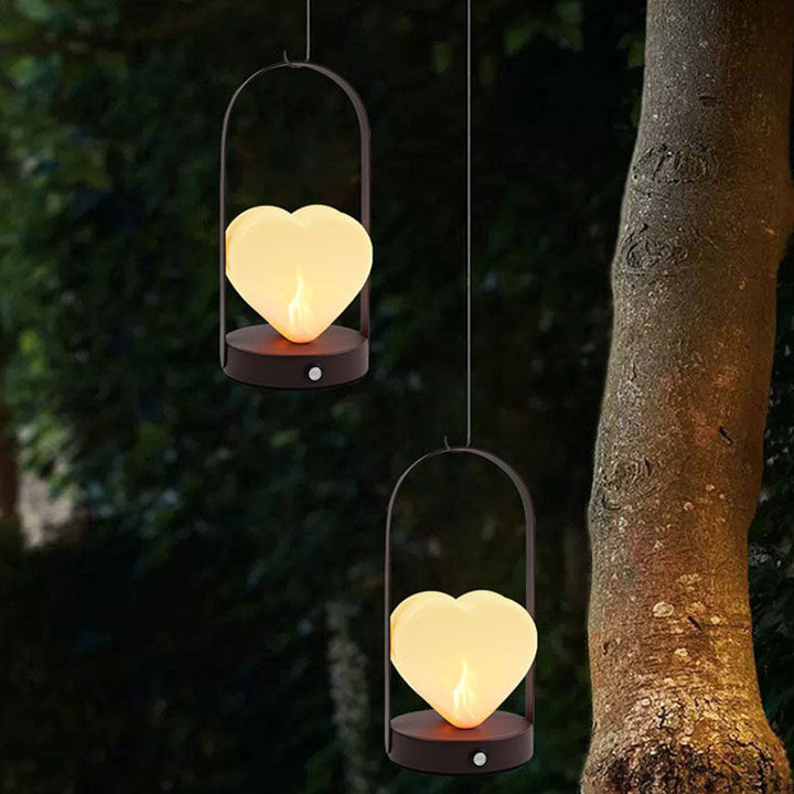 Contemporary Creative USB Adjustable Arched Heart Iron Acrylic LED Table Lamp Night Light For Bedroom