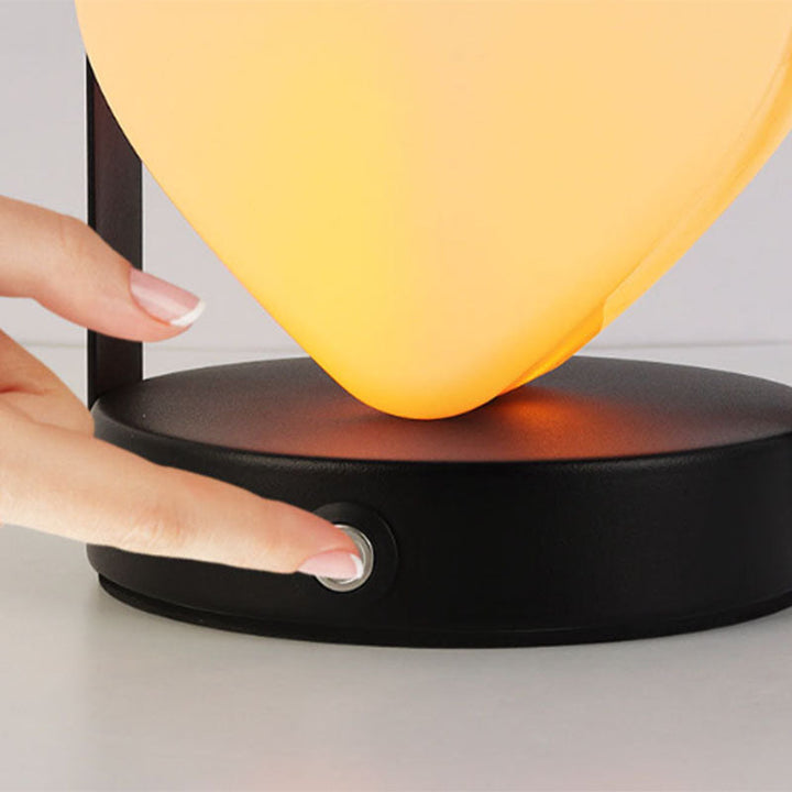 Contemporary Creative USB Adjustable Arched Heart Iron Acrylic LED Table Lamp Night Light For Bedroom