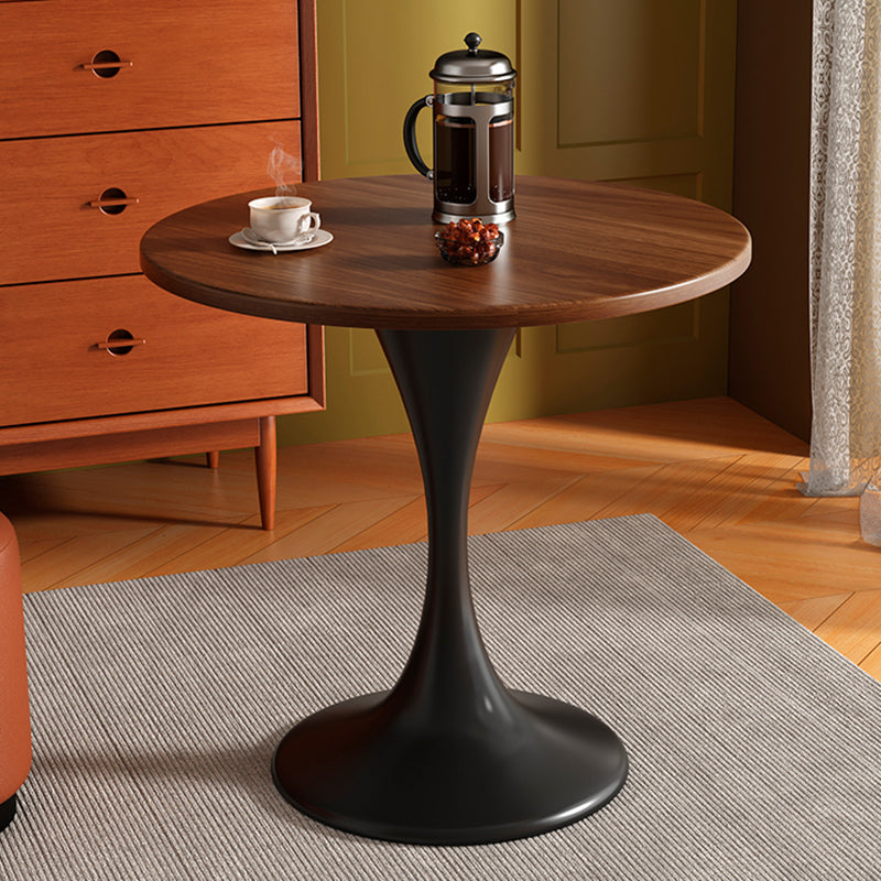 Modern Minimalist Tulip-Shaped Round MDF Carbon Steel Coffee Table Dining Table for Small Space For Living Room