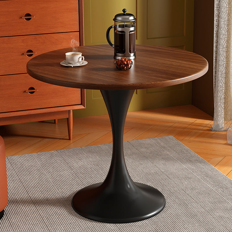 Modern Minimalist Tulip-Shaped Round MDF Carbon Steel Coffee Table Dining Table for Small Space For Living Room