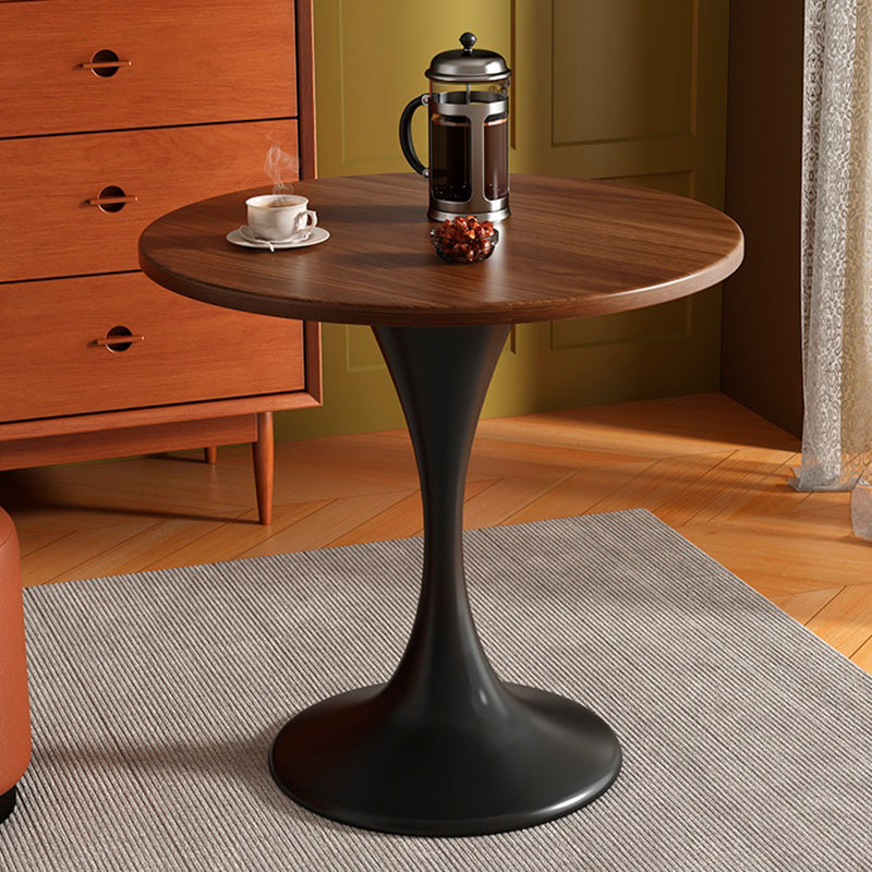 Modern Minimalist Tulip-Shaped Round MDF Carbon Steel Coffee Table Dining Table for Small Space For Living Room