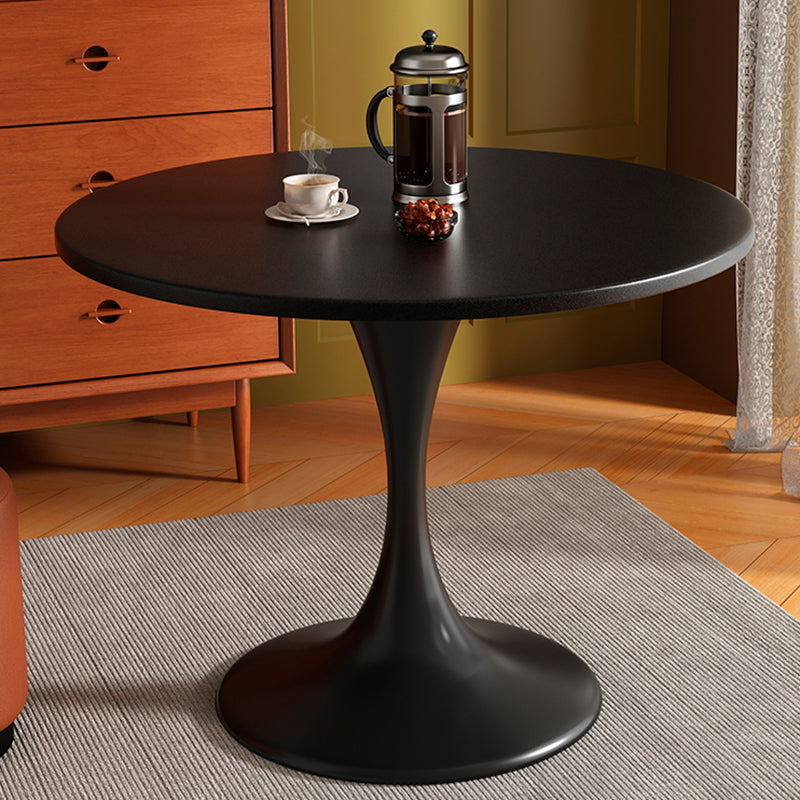 Modern Minimalist Tulip-Shaped Round MDF Carbon Steel Coffee Table Dining Table for Small Space For Living Room