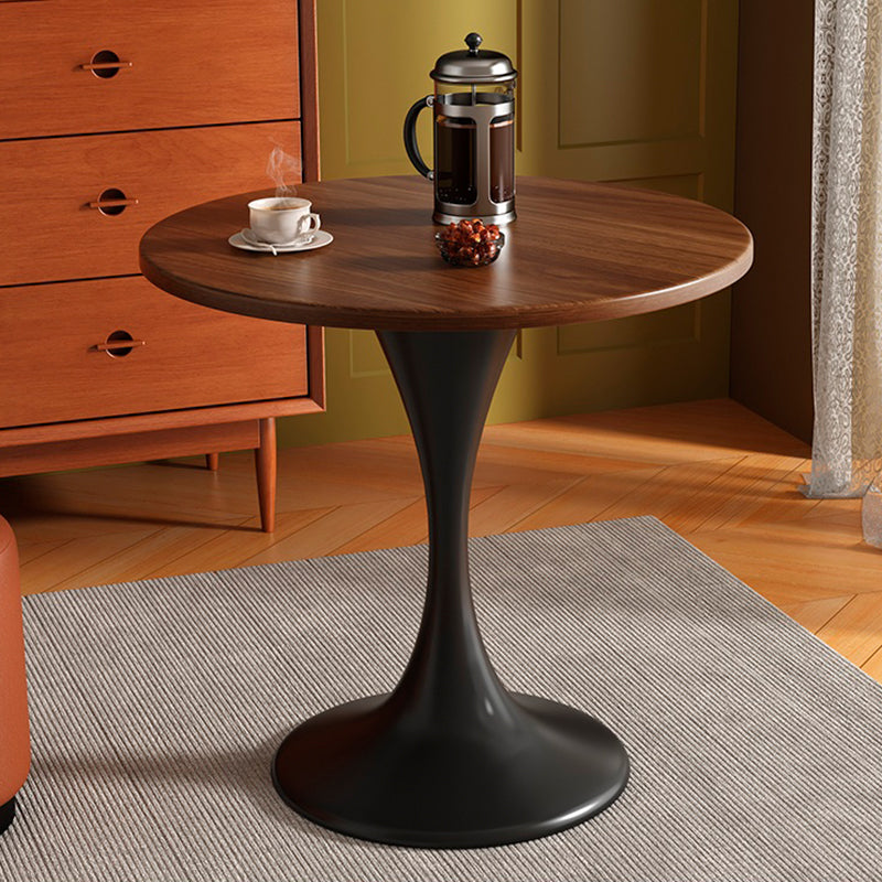 Modern Minimalist Tulip-Shaped Round MDF Carbon Steel Coffee Table Dining Table for Small Space For Living Room