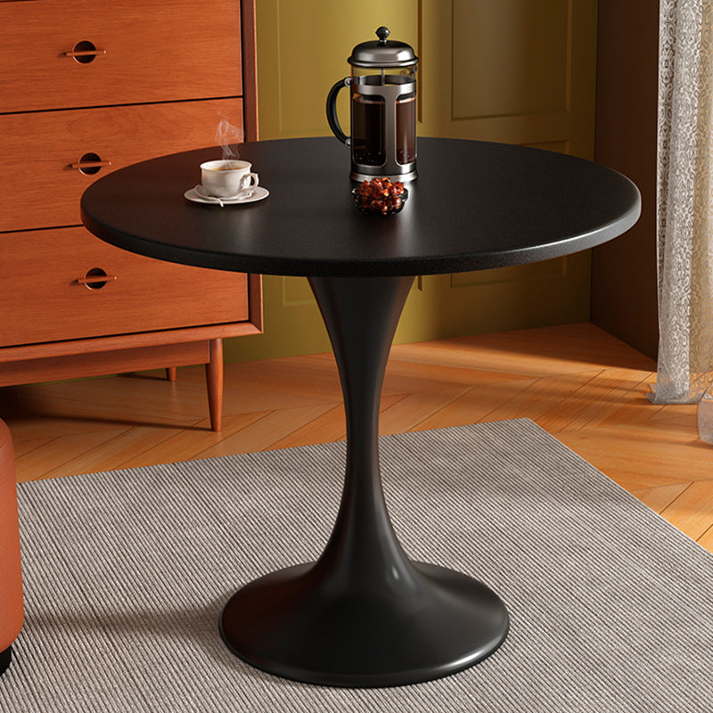 Modern Minimalist Tulip-Shaped Round MDF Carbon Steel Coffee Table Dining Table for Small Space For Living Room