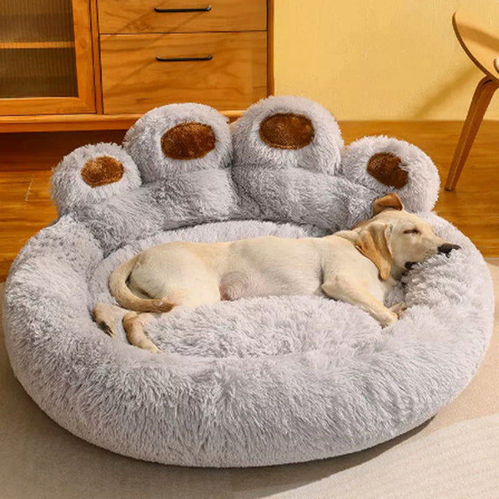 Contemporary Creative Round Claw-Shaped Arctic Velvet Plush Polyester Fiber Pet Bed Cat Bed For Bedroom