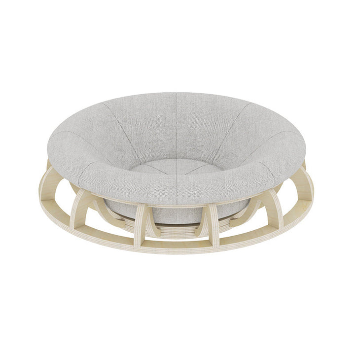 Modern Minimalist Cylindrical Round Gyroscope Multi-Layer Plywood Fabric Cat Bed For Bedroom