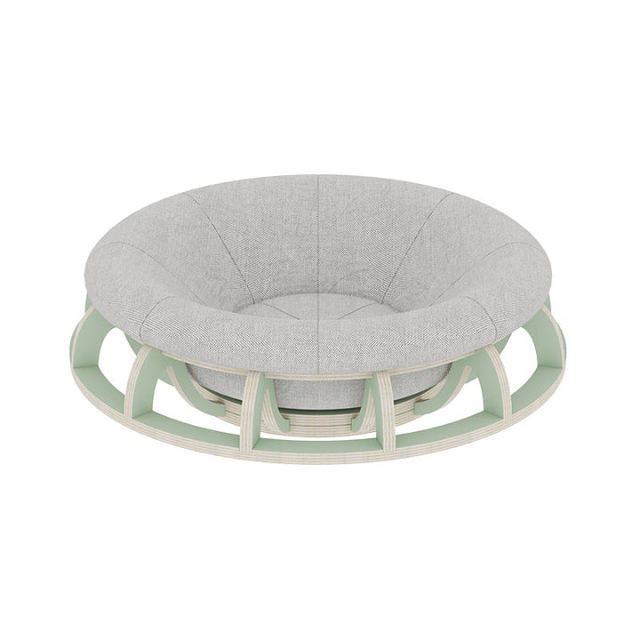 Modern Minimalist Cylindrical Round Gyroscope Multi-Layer Plywood Fabric Cat Bed For Bedroom