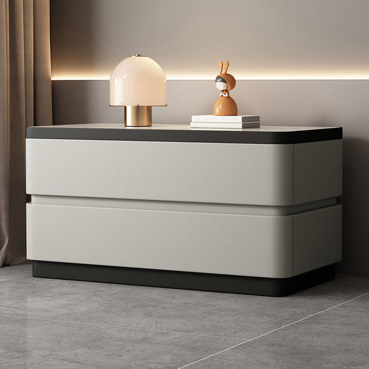 Modern Minimalist Rectangular Stone Slab Solid Wood Cat&