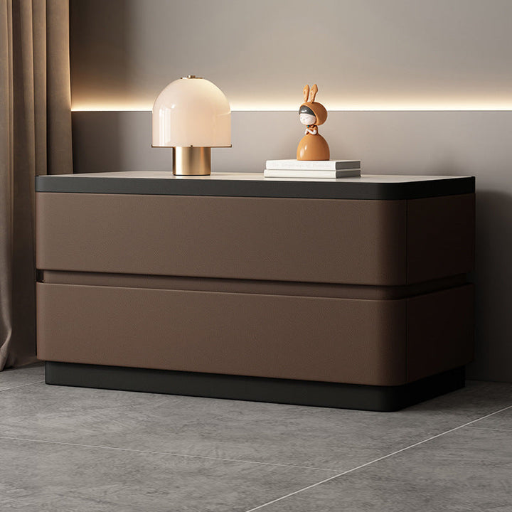 Modern Minimalist Rectangular Stone Slab Solid Wood Cat&