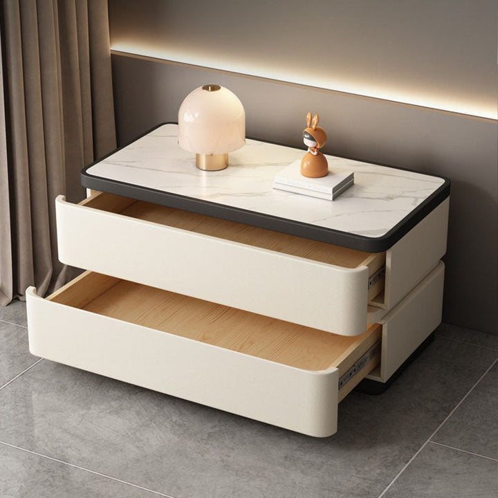 Modern Minimalist Rectangular Stone Slab Solid Wood Cat&