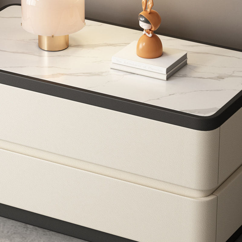 Modern Minimalist Rectangular Stone Slab Solid Wood Cat&