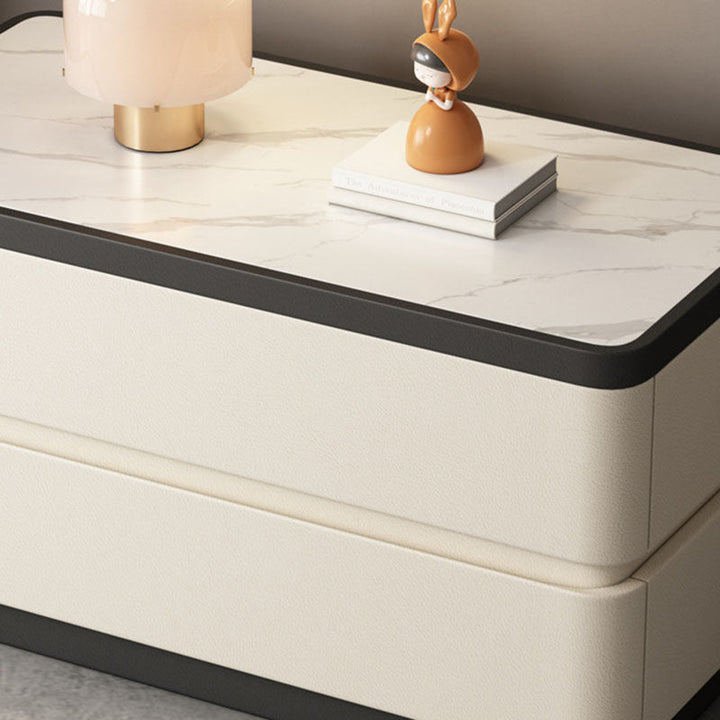 Modern Minimalist Rectangular Stone Slab Solid Wood Cat&