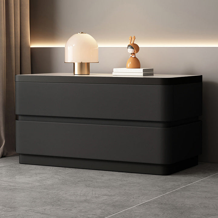 Modern Minimalist Rectangular Stone Slab Solid Wood Cat&