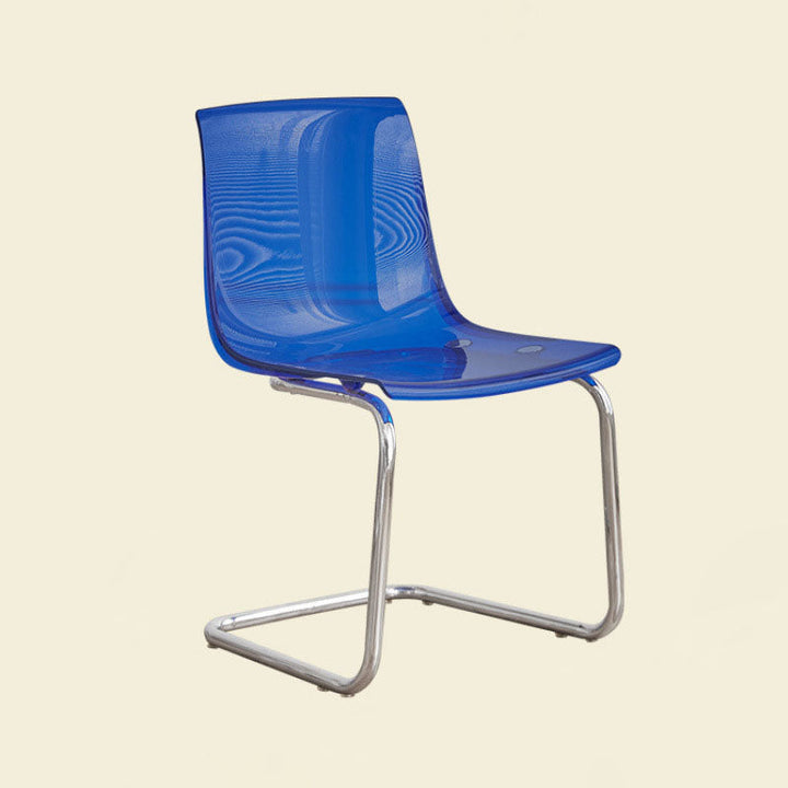 Modern Minimalist Curved Plastic Steel Dining Chair Backrest For Dining Room
