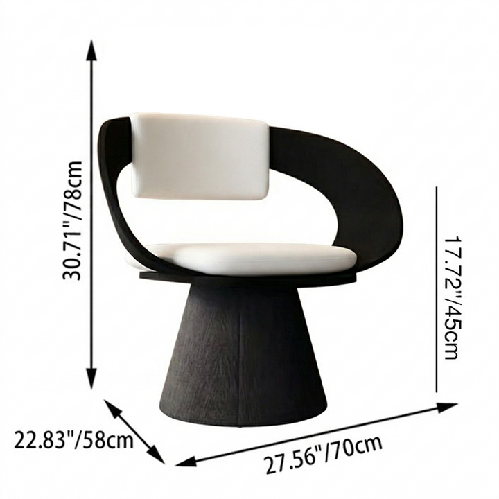 Contemporary Nordic Square Rectangular Velvet Pine Wood Swivel Dining Chair Backrest Armless For Dining Room &amp; Kitchen