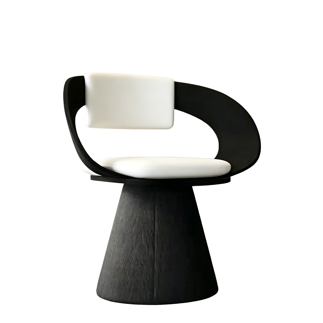 Contemporary Nordic Square Rectangular Velvet Pine Wood Swivel Dining Chair Backrest Armless For Dining Room &amp; Kitchen