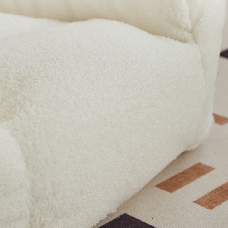 Contemporary Creative Kids Square Cute Ear Sherpa Fabric EPS Sofa Armrest Backrest Storage Pocket For Living Room