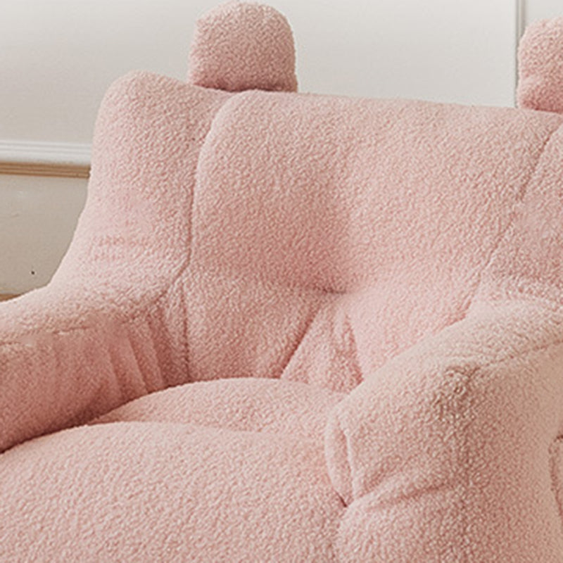 Contemporary Creative Kids Square Cute Ear Sherpa Fabric EPS Sofa Armrest Backrest Storage Pocket For Living Room