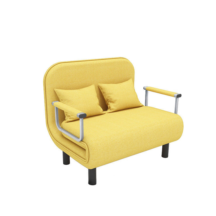 Modern Simplicity Wood Cotton Linen Sponge Foldable Rectangular Sofa Bed For Living Room