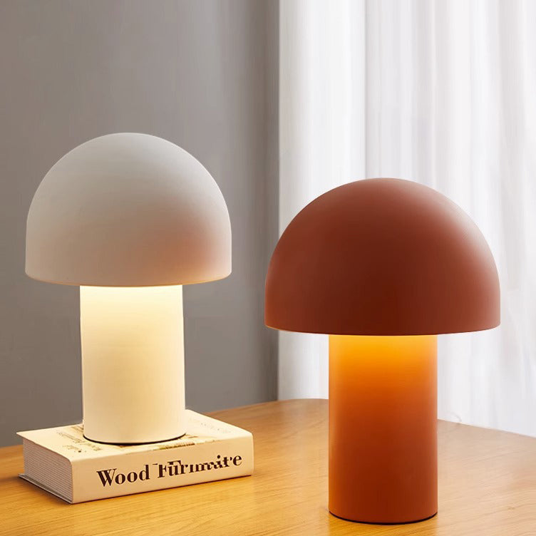 Modern Minimalist Mushroom Iron Acrylic 1-Light Table Lamp For Bedroom
